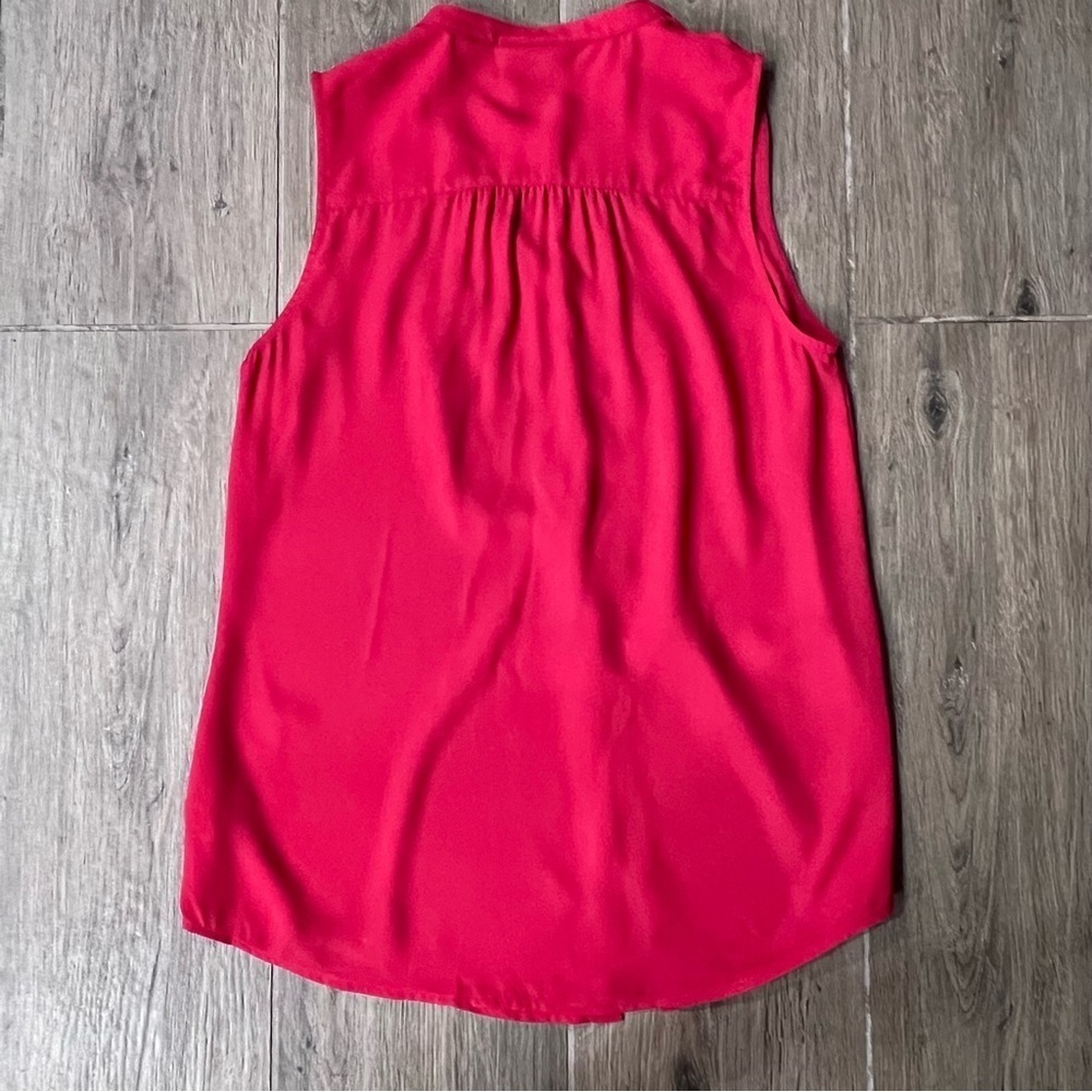 Anthropologie Maeve Top Blouse Marguerite Blouse Red Sleeveless Tank Tomato Lace - Picture 5 of 10